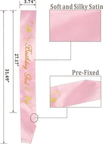 Unicorn Birthday Girl Sash and Headband/Tiara | Unicorn Birthday Party Supplies | Unicorn