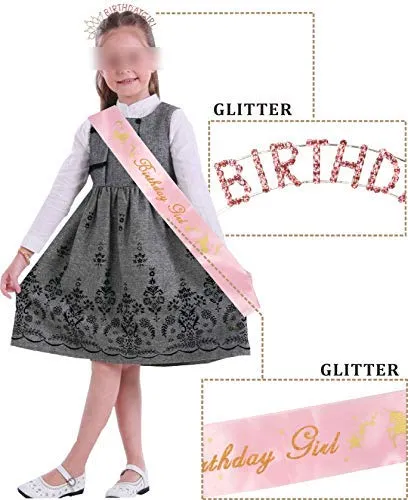 Unicorn Birthday Girl Sash and Headband/Tiara | Unicorn Birthday Party Supplies | Unicorn