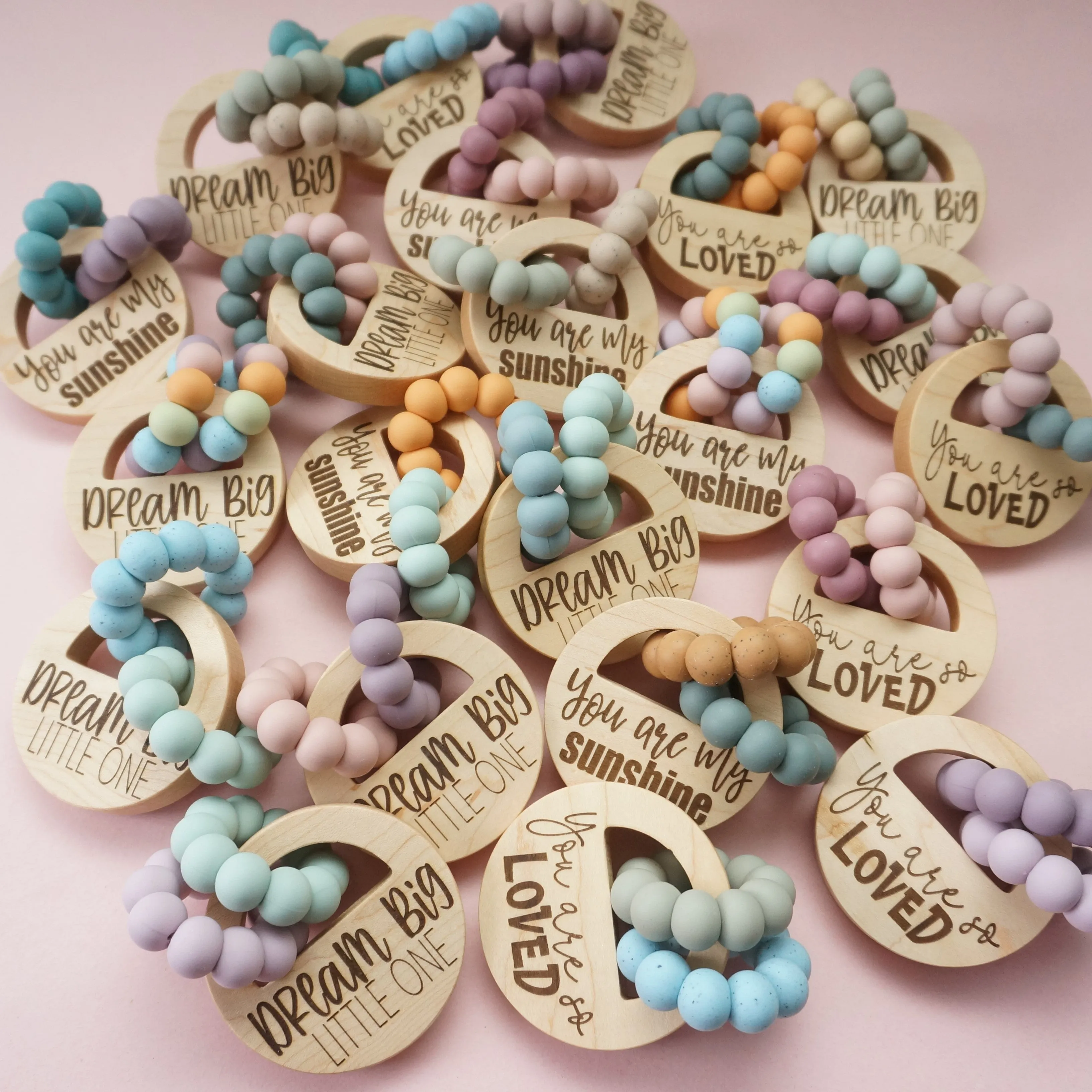 WHOLESALE Locket Teether with Saying
